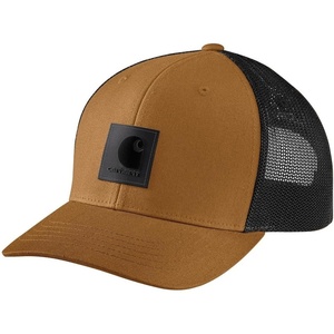 image:imageCarhartt Mens Rugged Flex Twill MeshBack Logo Patch CapCarhartt BrownBlack