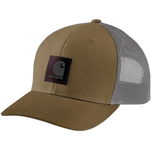 image:imageCarhartt Mens Rugged Flex Twill MeshBack Logo Patch CapDark Khaki