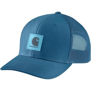 image:imageCarhartt Mens Rugged Flex Twill MeshBack Logo Patch CapDark Tranquil Blue