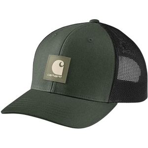image:imageCarhartt Mens Rugged Flex Twill MeshBack Logo Patch CapForestry Green