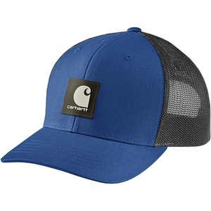 image:imageCarhartt Mens Rugged Flex Twill MeshBack Logo Patch CapGlass Blue