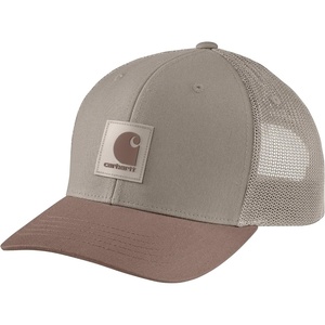 image:imageCarhartt Mens Rugged Flex Twill MeshBack Logo Patch CapGray DunesStone Brown