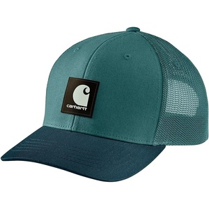image:imageCarhartt Mens Rugged Flex Twill MeshBack Logo Patch CapTransformative TealNavy
