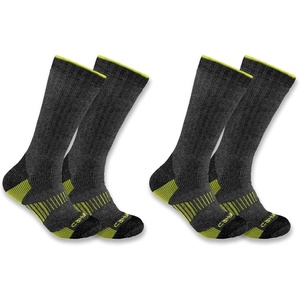 image:imageCarhartt Mens SB2072M Midweight SyntheticWool Blend Boot Sock 2PackCharcoal Heather