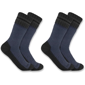 image:imageCarhartt Mens SB7742M Heavyweight SyntheticWool Blend Boot Sock 2PackDenim