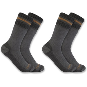 image:imageCarhartt Mens SB7742M Heavyweight SyntheticWool Blend Boot Sock 2PackGray