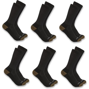 image:imageCarhartt Mens SC1156M Midweight Crew Sock 6PackBlack