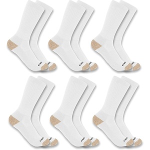 image:imageCarhartt Mens SC1156M Midweight Crew Sock 6PackWhite