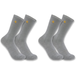 image:imageCarhartt Mens SC2252M Force Midweight Crew Sock 2PackHeather Grey