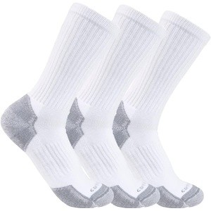 image:imageCarhartt Mens SC6203M Midweight Cotton Blend Crew Sock 3PackWhiteWhite