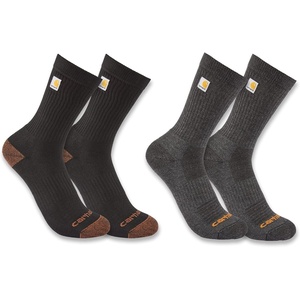 image:imageCarhartt Mens SC9972M Midweight Logo Crew Sock 2PackAssorted 1