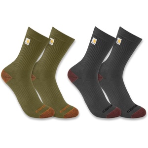 image:imageCarhartt Mens SC9972M Midweight Logo Crew Sock 2PackAssorted 3