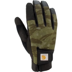 image:imageCarhartt Mens Synthetic Leather High Dexterity Touch Sensitive Secure Cuff GloveBasil Blind Fatigue Camo