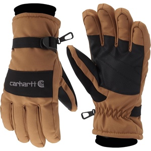 image:imageCarhartt Mens Waterproof Insulated Knit Cuff GloveBrownBlack