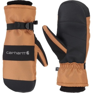 image:imageCarhartt Mens Waterproof Insulated Knit Cuff MittenBrownBlack