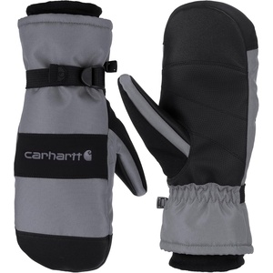 image:imageCarhartt Mens Waterproof Insulated Knit Cuff MittenDark GreyBlack