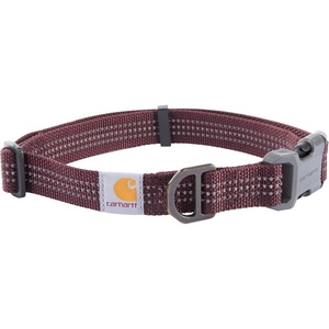 image:imageCarhartt Nylon Dog Collar Black M  Webbing Fully Adjustable with Durable Side Release Buckle and Reflective StitchingDeep Wine