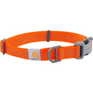 image:imageCarhartt Nylon Dog Collar Black M  Webbing Fully Adjustable with Durable Side Release Buckle and Reflective StitchingHunter Orange