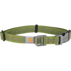 image:imageCarhartt Nylon Dog Collar Black M  Webbing Fully Adjustable with Durable Side Release Buckle and Reflective StitchingLight Moss