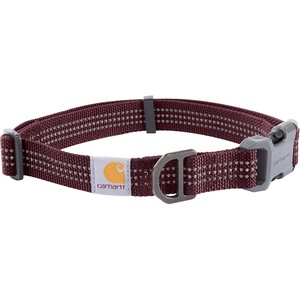 image:imageCarhartt Nylon Dog Collar Black M  Webbing Fully Adjustable with Durable Side Release Buckle and Reflective StitchingPort