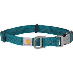 image:imageCarhartt Nylon Dog Collar Black M  Webbing Fully Adjustable with Durable Side Release Buckle and Reflective StitchingShaded Spruce