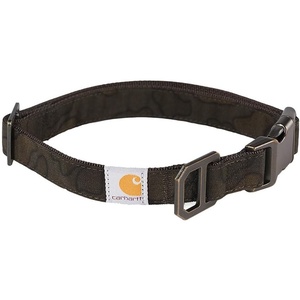 image:imageCarhartt Nylon Duck Blanket Stripe Dog Collar BrownStripe M  Pet Fully Adjustable Webbing Collars for Dogs Reflective Stitching for VisibilityTarmac Duck Camo