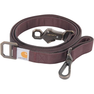 image:imageCarhartt Nylon Duck Blanket Stripe Dog Leash BrownBlanket Stripe  Pet Durable Leashes for Dogs Reflective Stitching for VisibilityDeep Wine Nylon Canvas  Webbing
