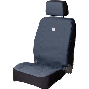 image:imageCarhartt Nylon Duck Universal Front Seat Cover Bluestone  700D Canvas Fitted Bucket Durable Seat Protection with Rain Defender CharcoalBluestone