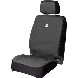 image:imageCarhartt Nylon Duck Universal Front Seat Cover Bluestone  700D Canvas Fitted Bucket Durable Seat Protection with Rain Defender CharcoalGravel