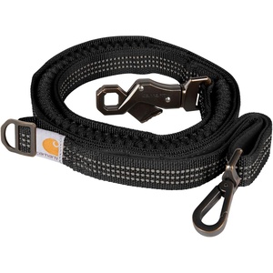 image:imageCarhartt Shock Absorbing Dog Leash Black  Pet Durable Nylon Webbing for Dogs Reflective Stitching for VisibilityBlack