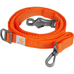 image:imageCarhartt Shock Absorbing Dog Leash Black  Pet Durable Nylon Webbing for Dogs Reflective Stitching for VisibilityHunter Orange