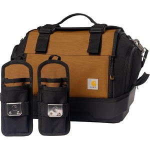 image:imageCarhartt Station Large Tool Bag Carhartt Brown  Mens Tool Bag with Adjustable Shoulder Straps Durable WaterResistant Tool OrganizerMedium Tool Bag