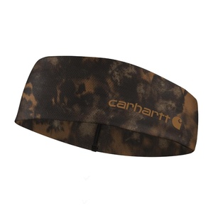 image:imageCarhartt UnisexAdult Force UPF Lightweight Headband Moonstone One SizeWatercolor Camo PrintBrownDark Brown