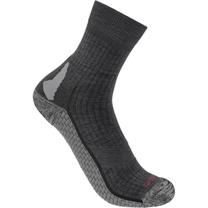 image:imageCarhartt Womens Force Grid Midweight SyntheticMerino Wool Blend Short Crew SockCarbon Heather