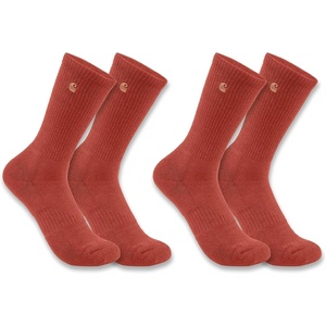 image:imageCarhartt Womens Force Midweight Crew Sock 2 PackDusty Cedar