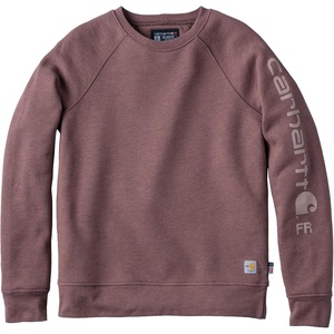 image:imageCarhartt Womens Fr Force Marquette Crewneck Logo SweatshirtNutmeg Heather