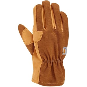 image:imageCarhartt Womens GW0793W Womens DuckSynthetic Leather Open Cuff GloveBrown