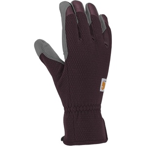 image:imageCarhartt Womens High Dexterity Padded Palm Touch Sensitive Long Cuff GloveBlackberry Grey