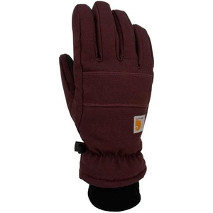 image:imageCarhartt Womens Insulated Duck Synthetic Leather TouchSensitive Knit Cuff GloveDeep Wine