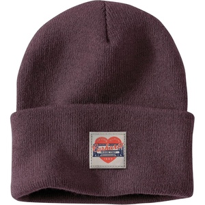image:imageCarhartt Womens Knit Heart Patch BeanieDeep Cherrywood
