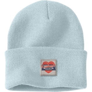 image:imageCarhartt Womens Knit Heart Patch BeanieEarly Fog