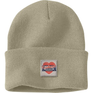 image:imageCarhartt Womens Knit Heart Patch BeanieFaded Fatigue