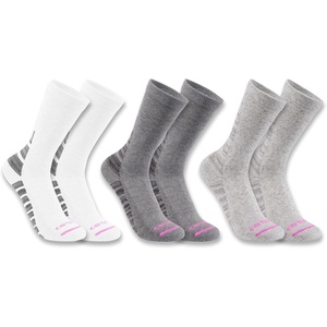 image:imageCarhartt Womens Midweight Syntheticcotton Blend Crew Sock 3 PackAssorted 01