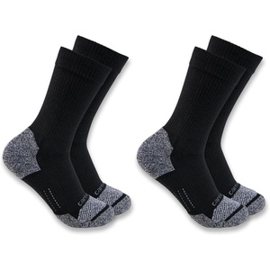 image:imageCarhartt Womens SC0812W Force Midweight Synthetic Blend Steel Toe Crew Sock 2 PackBlack