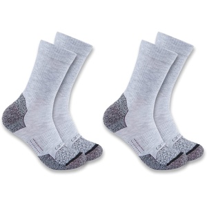 image:imageCarhartt Womens SC0812W Force Midweight Synthetic Blend Steel Toe Crew Sock 2 PackGrey