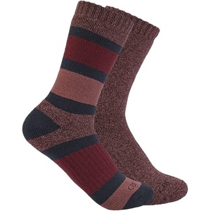 image:imageCarhartt Womens SC3152W Womens Heavyweight Crew Sock 2PackAssorted 2 Blackberry