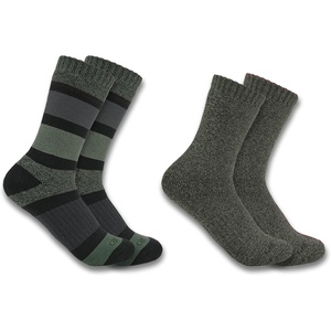 image:imageCarhartt Womens SC3152W Womens Heavyweight Crew Sock 2PackAssorted 3 Green