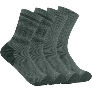 image:imageCarhartt Womens SC5544W Womens Heavyweight SyntheticWool Blend Crew Sock 4PAssorted 2 Musk Green