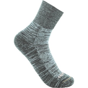 image:imageCarhartt Womens Twin Knit Midweight Short Crew SockCarbon Heather