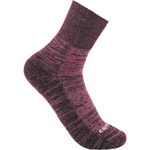 image:imageCarhartt Womens Twin Knit Midweight Short Crew SockMagenta